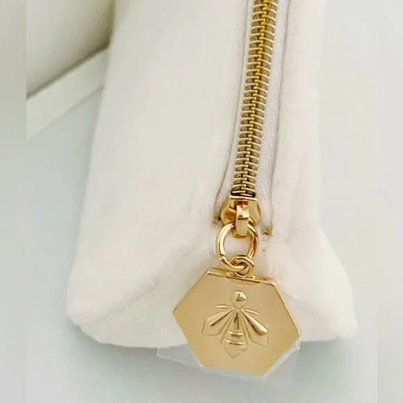 Dior Hair Band Gold Bee + Guerlain White Cosmetic Bag + Green Card Holder - SET - Picture 10 of 15